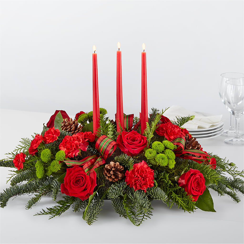 By the Candlelight Centerpiece – Panda Flowers Canada Inc, Calgary AB