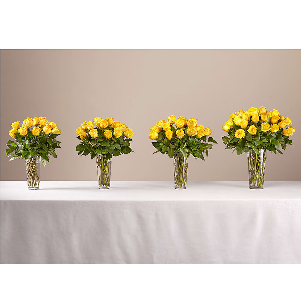 Long Stem Yellow Rose Bouquet – Panda Flowers Canada Inc, Calgary AB