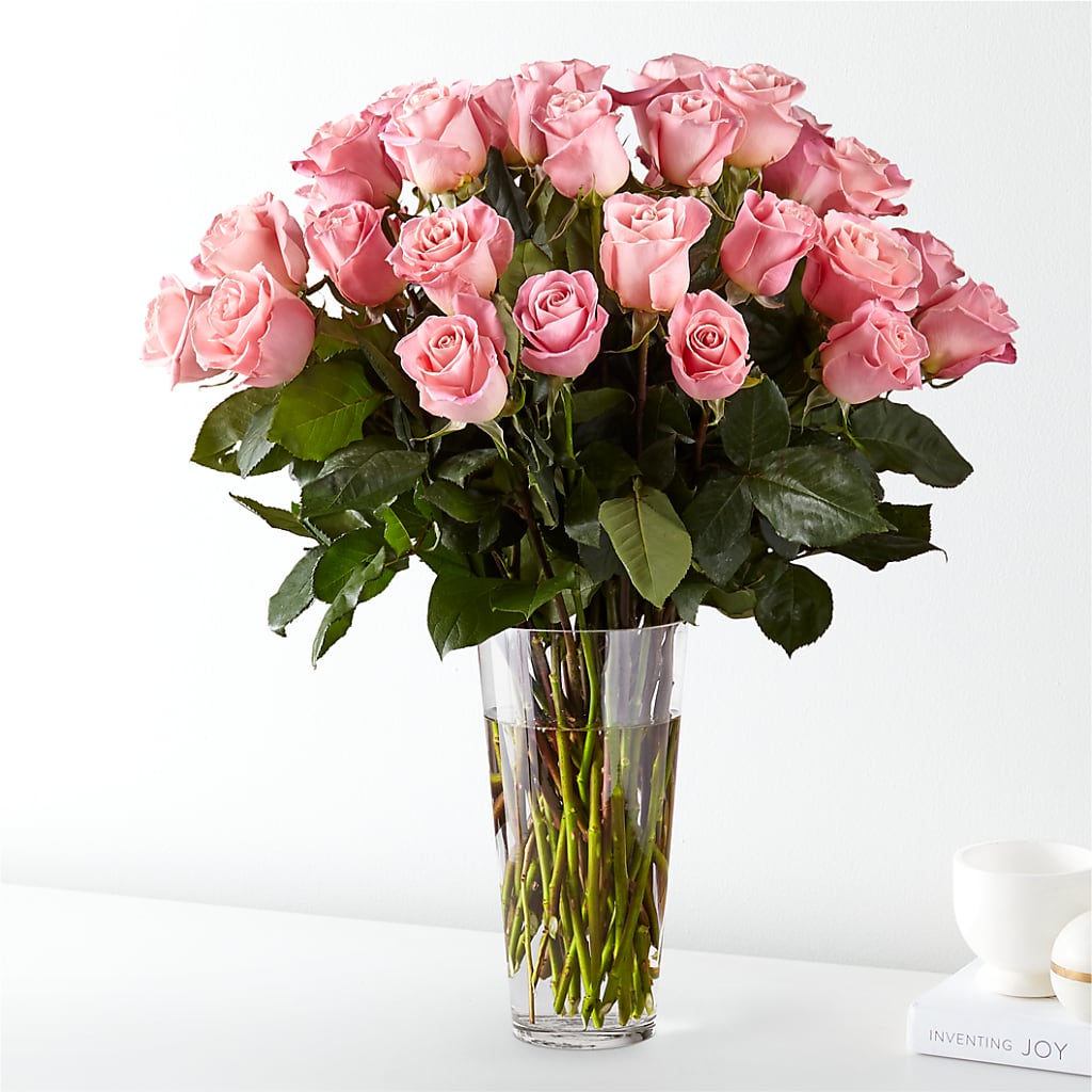Long Stem Pink Rose Bouquet – Panda Flowers Canada Inc, Calgary AB