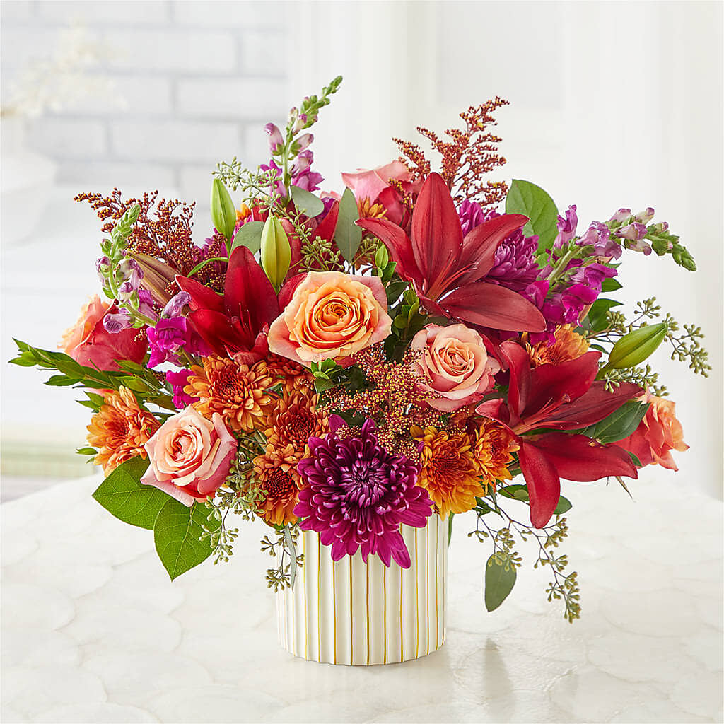 Burgundy Landscape Bouquet – Panda Flowers Canada Inc, Calgary AB