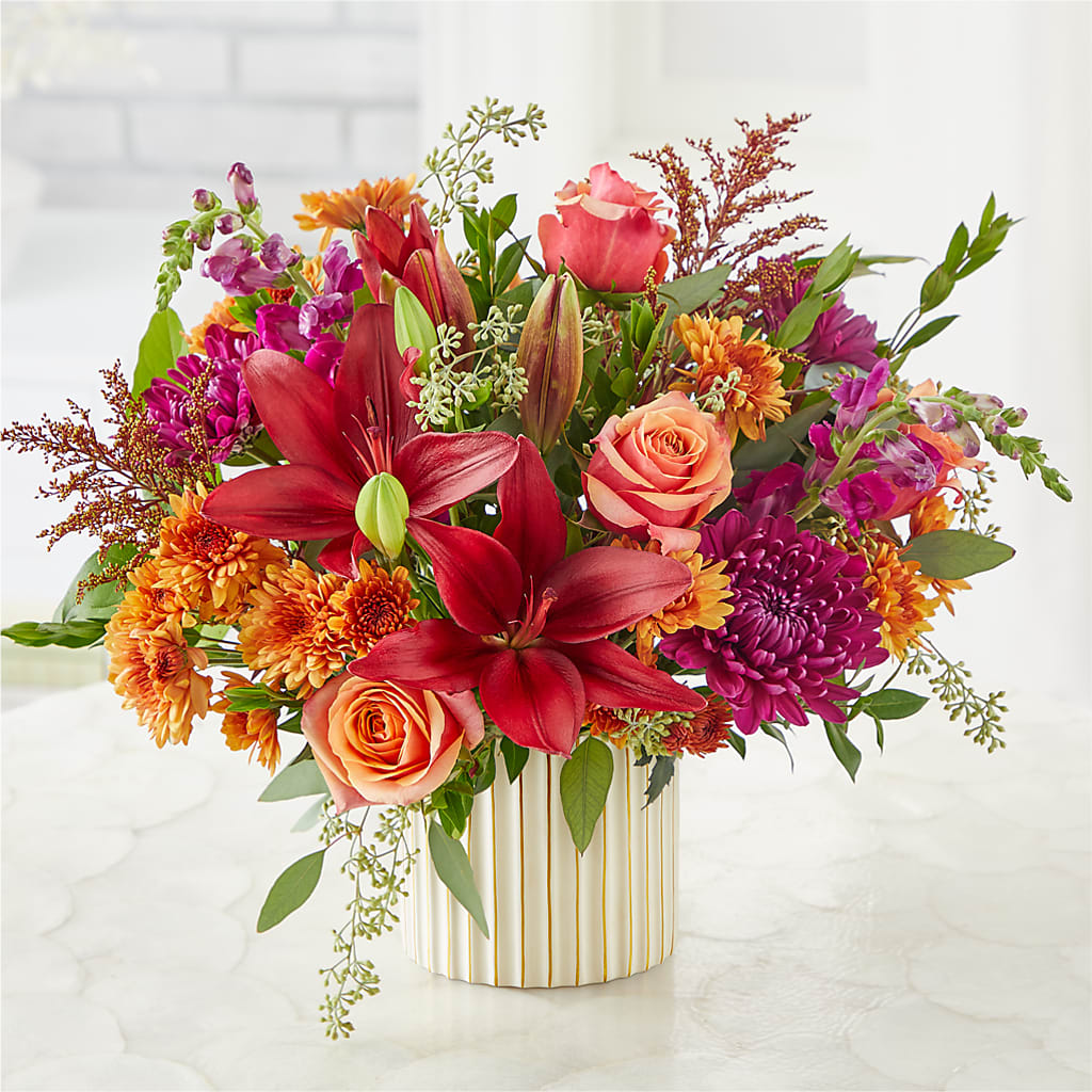 Burgundy Landscape Bouquet – Panda Flowers Canada Inc, Calgary AB