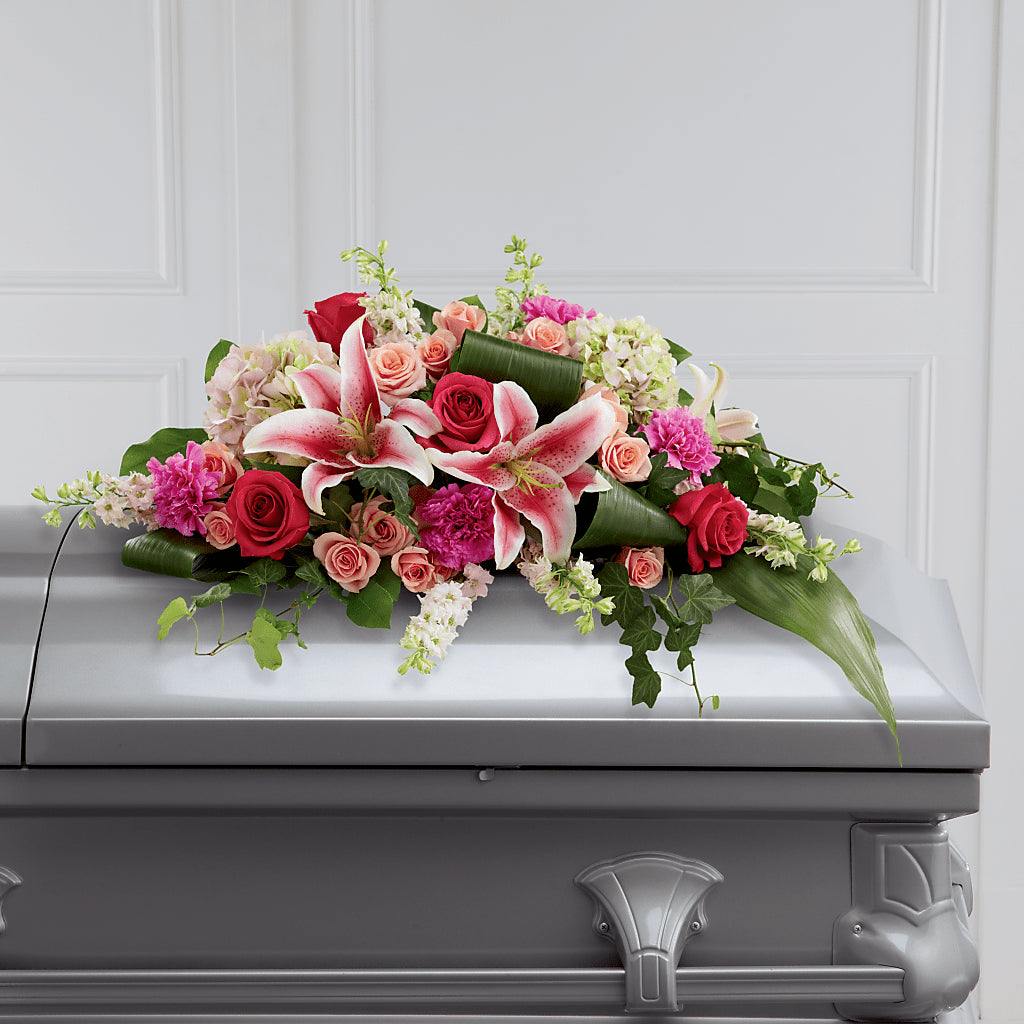 Splendid Grace Casket Spray – Panda Flowers Canada Inc, Calgary AB