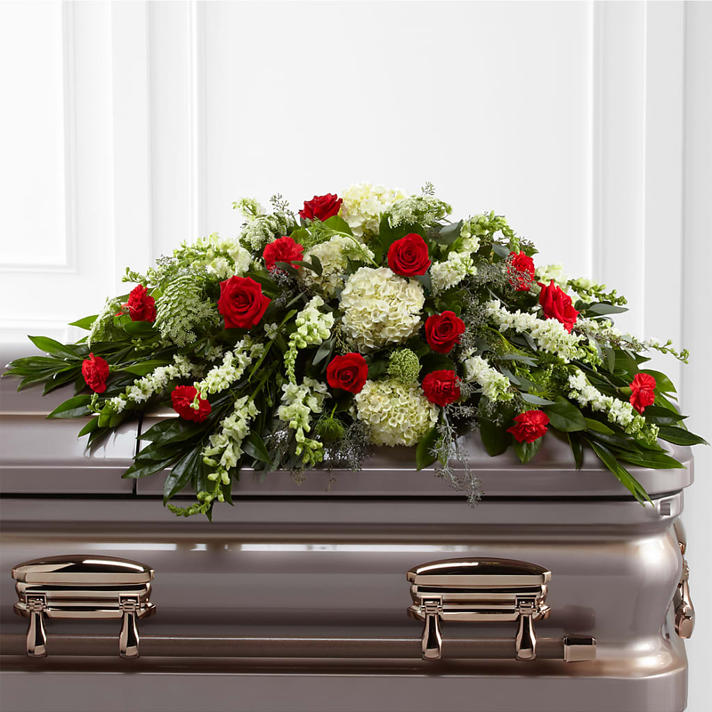 Sincerity Casket Spray – Panda Flowers Canada Inc, Calgary AB