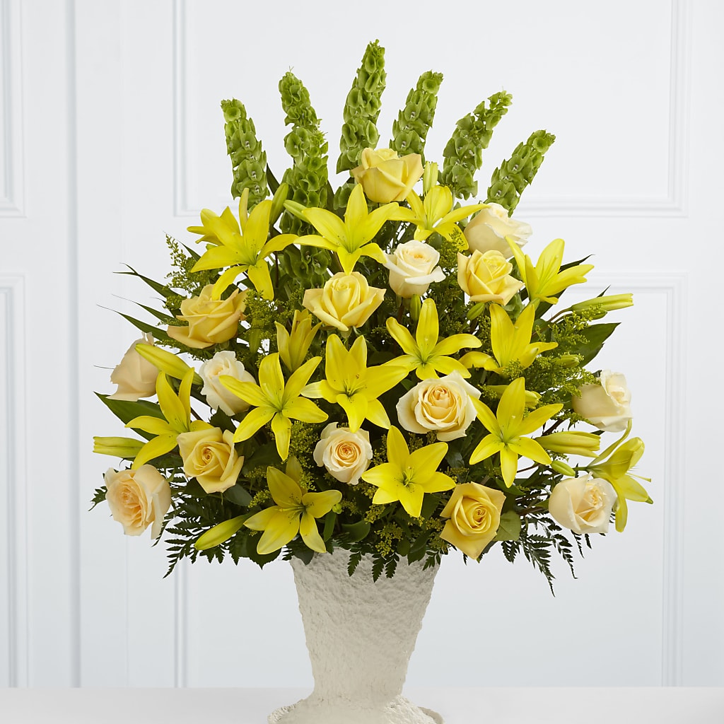 Golden Memories Arrangement – Panda Flowers Canada Inc, Calgary AB