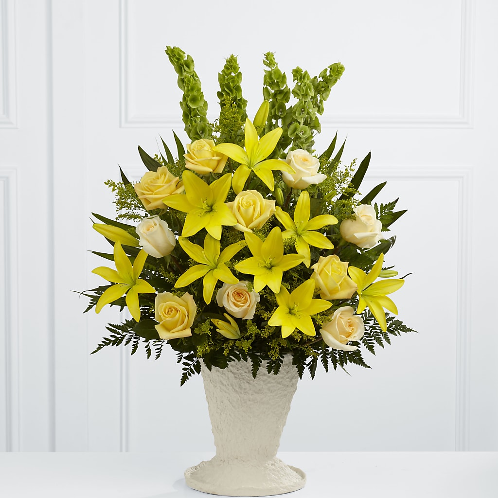 Golden Memories Arrangement – Panda Flowers Canada Inc, Calgary AB