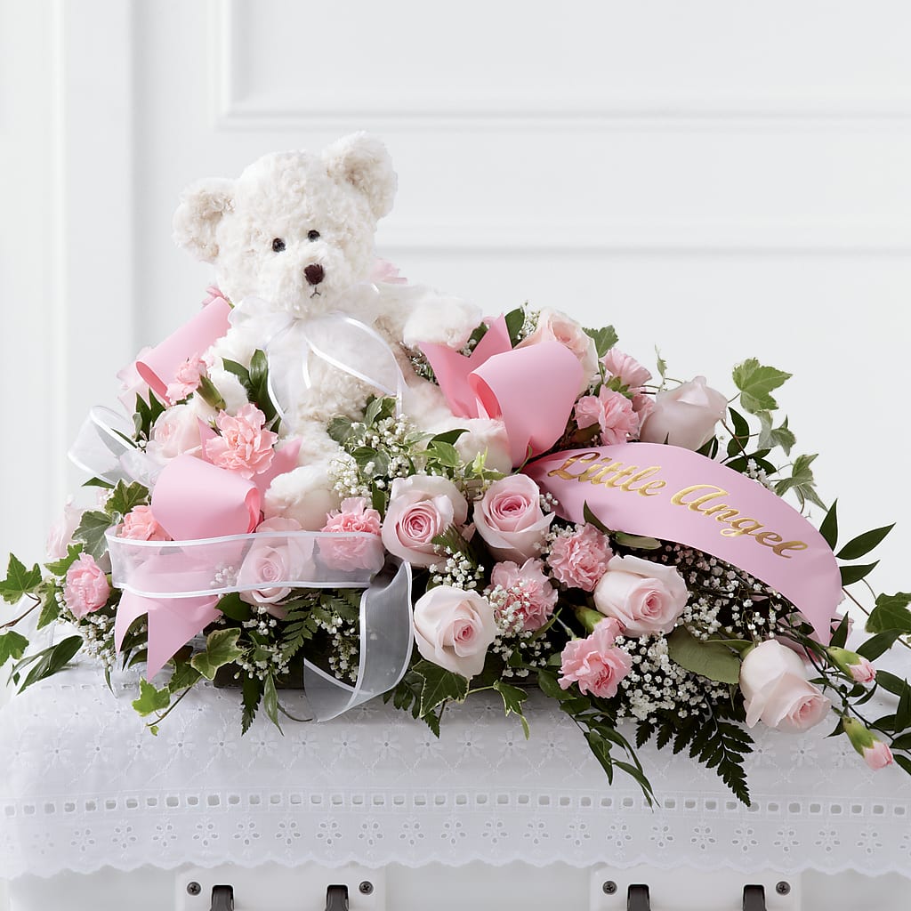 Touch of Sympathy Casket Spray – Panda Flowers Canada Inc, Calgary AB