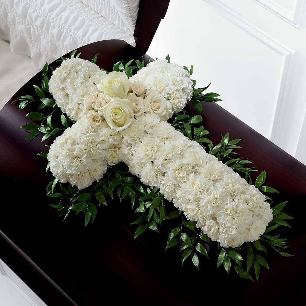 Peaceful Memories Casket Spray (Standard) – Panda Flowers Canada Inc, Calgary AB