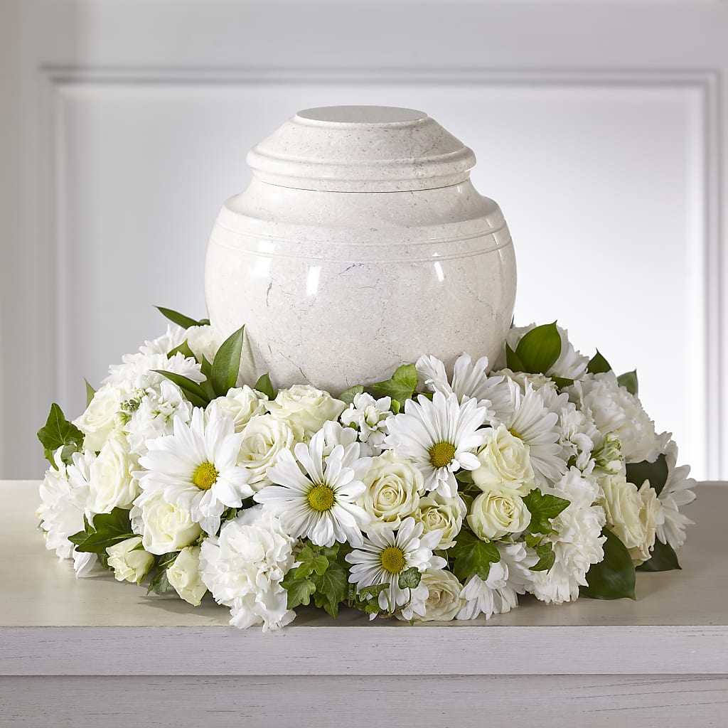 Ivory Gardens Cremation Adornment – Panda Flowers Canada Inc, Calgary AB