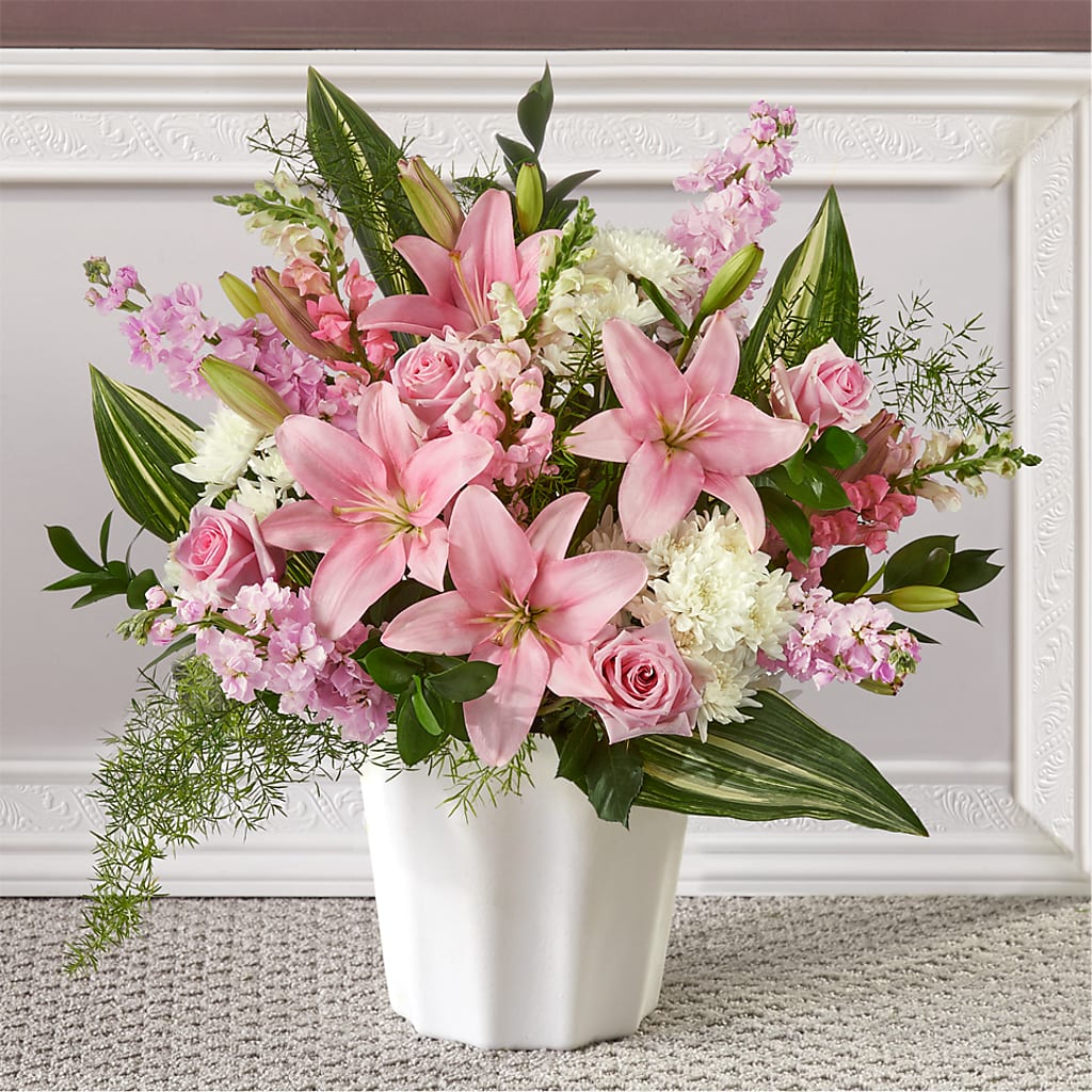 Simply Serene Floor Basket – Panda Flowers Canada Inc, Calgary AB