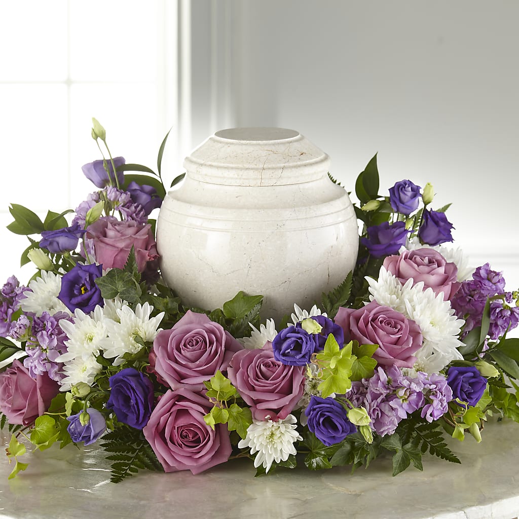 Blooming Sympathy Cremation Adornment – Panda Flowers Canada Inc, Calgary AB