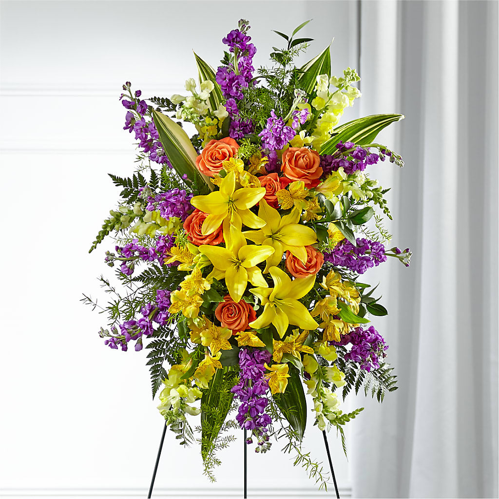 Thoughtful Prayers Standing Spray – Panda Flowers Canada Inc, Calgary AB