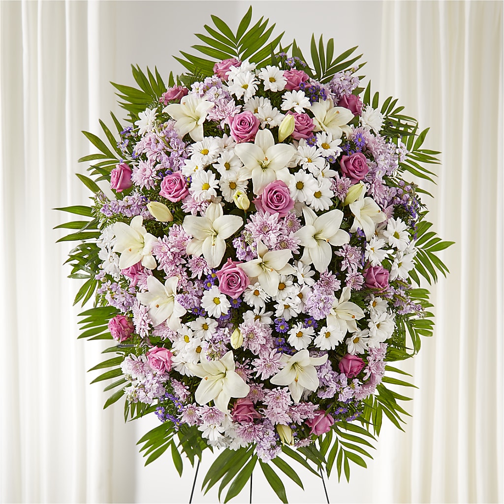 Surrounded by Love Standing Spray – Panda Flowers Canada Inc, Calgary AB