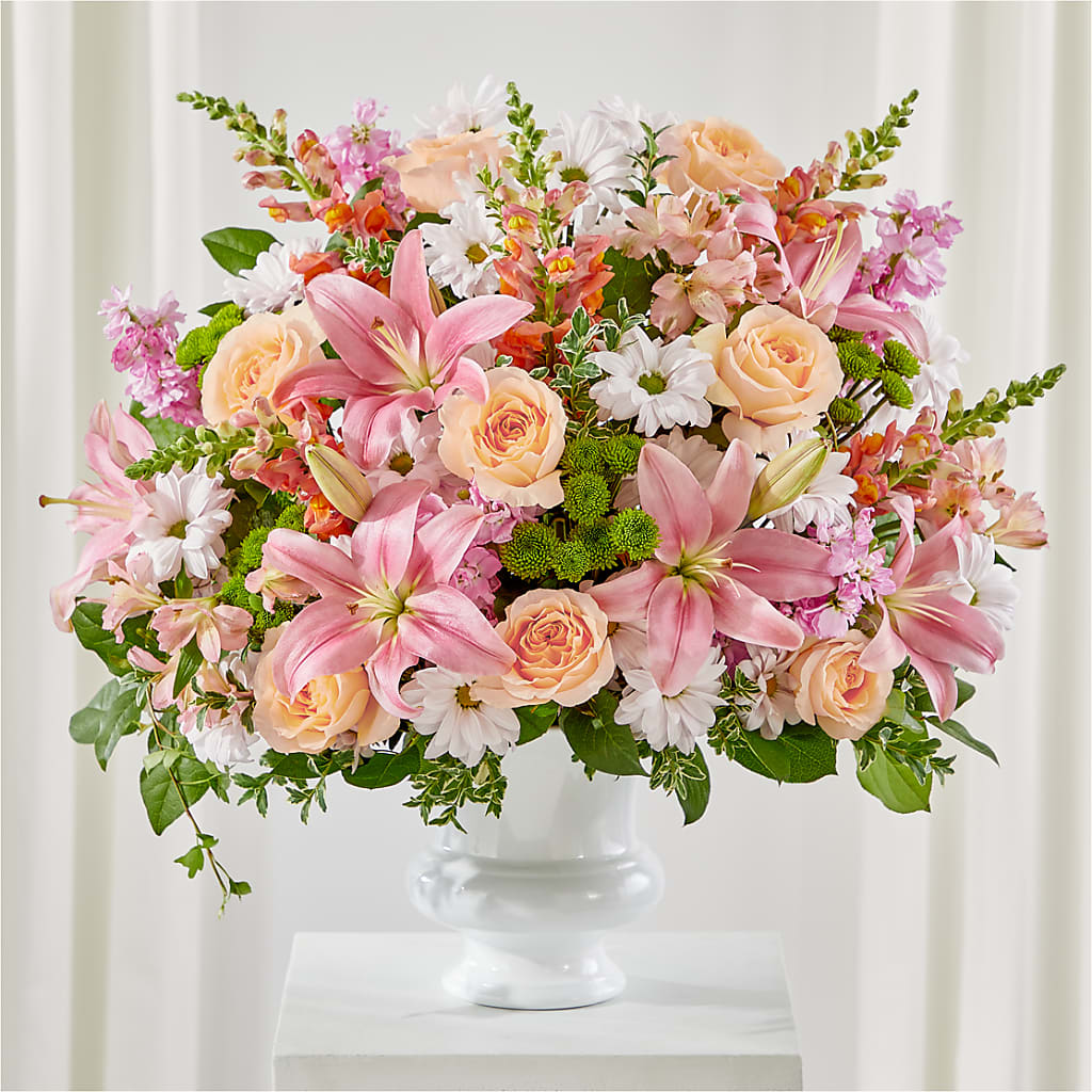 Heartfelt Gesture Urn Arrangement – Panda Flowers Canada Inc, Calgary AB