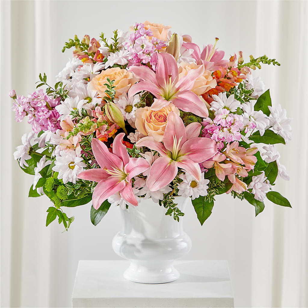 Heartfelt Gesture Urn Arrangement – Panda Flowers Canada Inc, Calgary AB