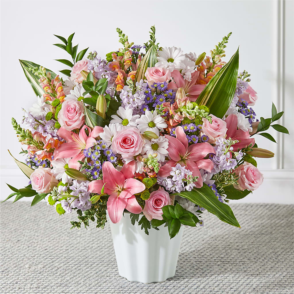 Abundant Compassion Floor Basket – Panda Flowers Canada Inc, Calgary AB