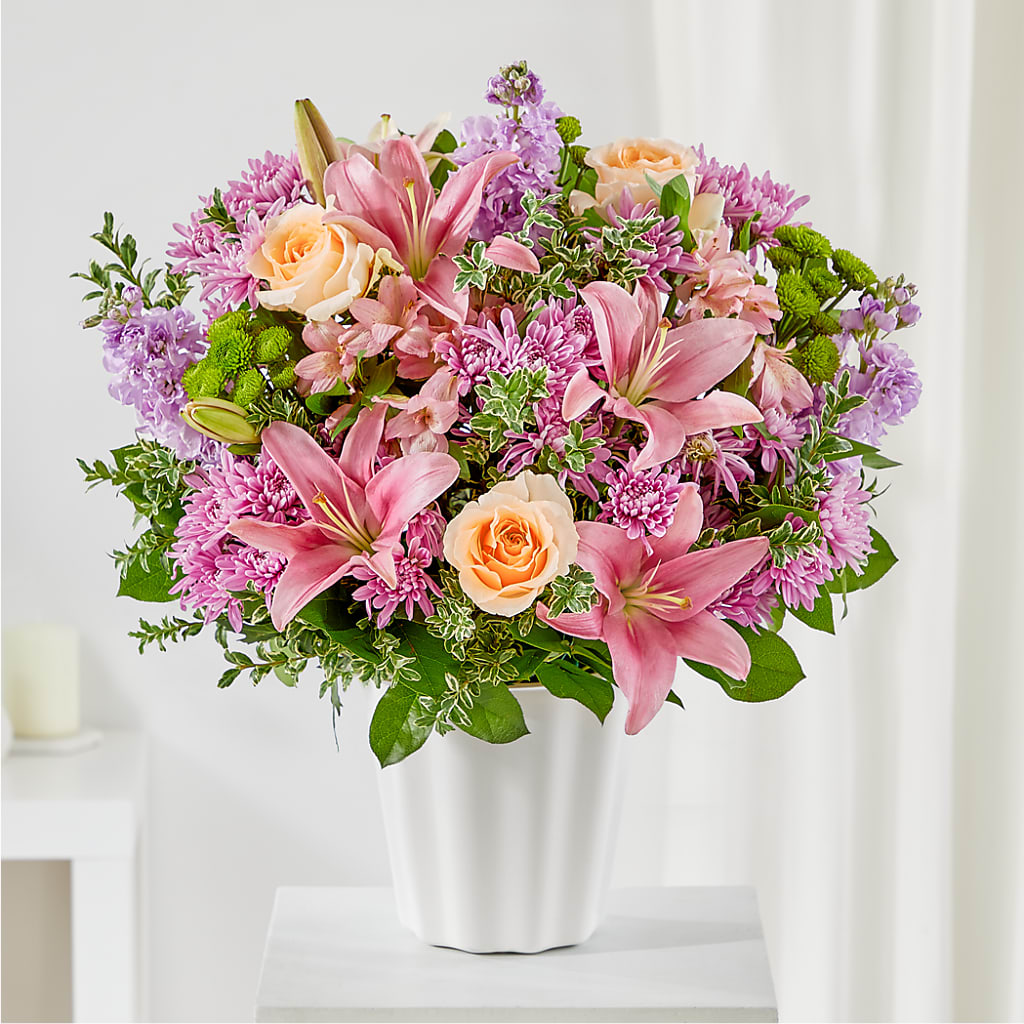 Supportive Embrace Tabletop Basket – Panda Flowers Canada Inc, Calgary AB