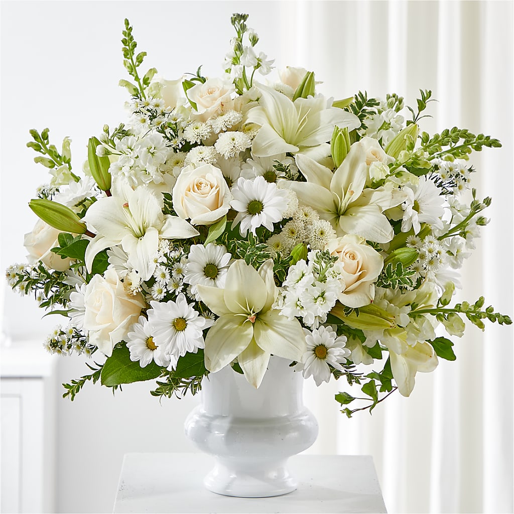 Uplifting Urn Arrangement – Panda Flowers Canada Inc, Calgary AB