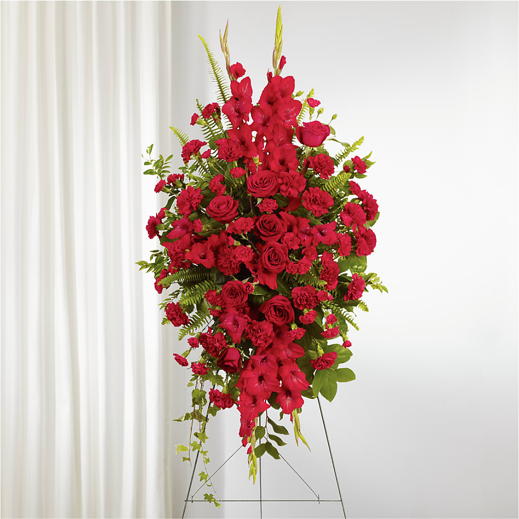 From the Heart Standing Spray – Panda Flowers Canada Inc, Calgary AB