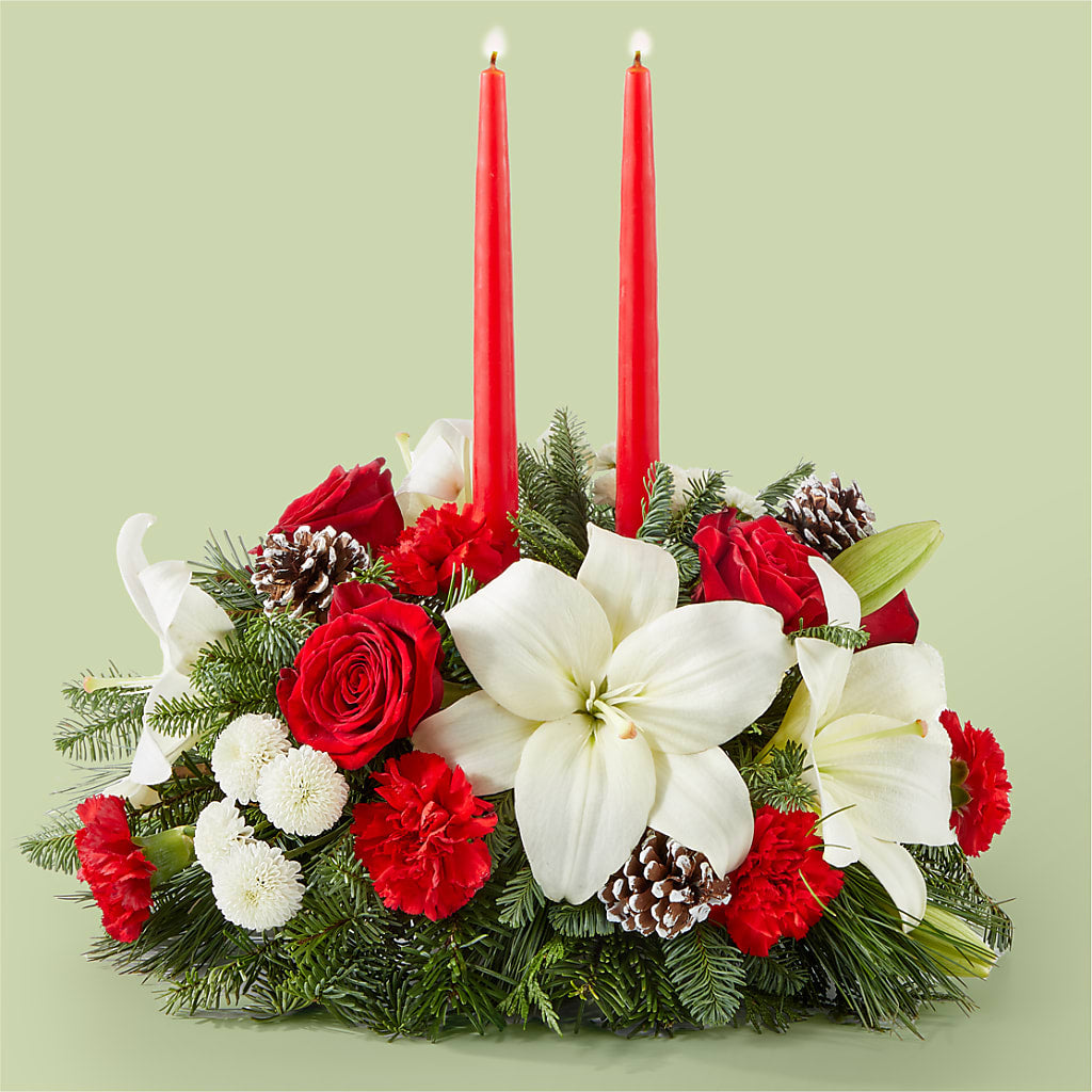 Seasonal Festivities Centerpiece – Panda Flowers Canada Inc, Calgary AB