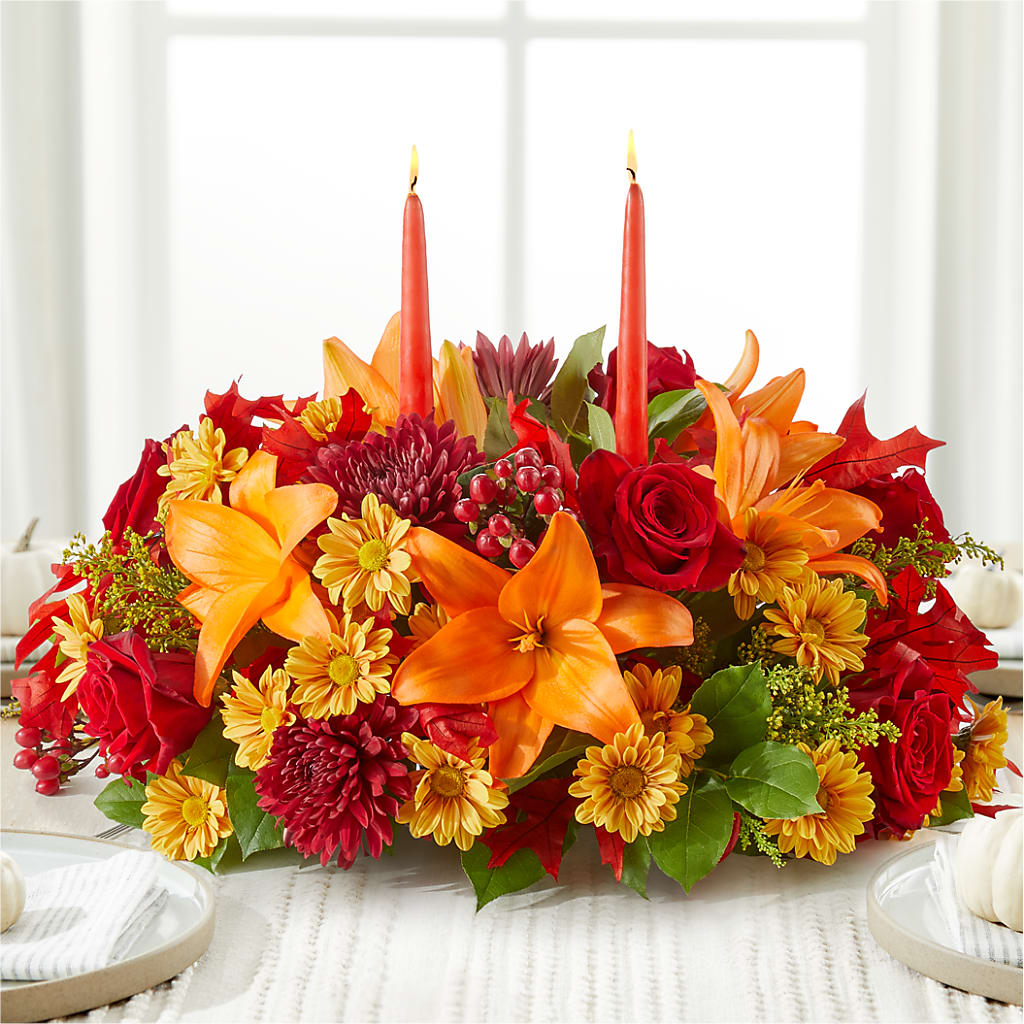 Autumn's Embrace Centerpiece – Panda Flowers Canada Inc, Calgary AB