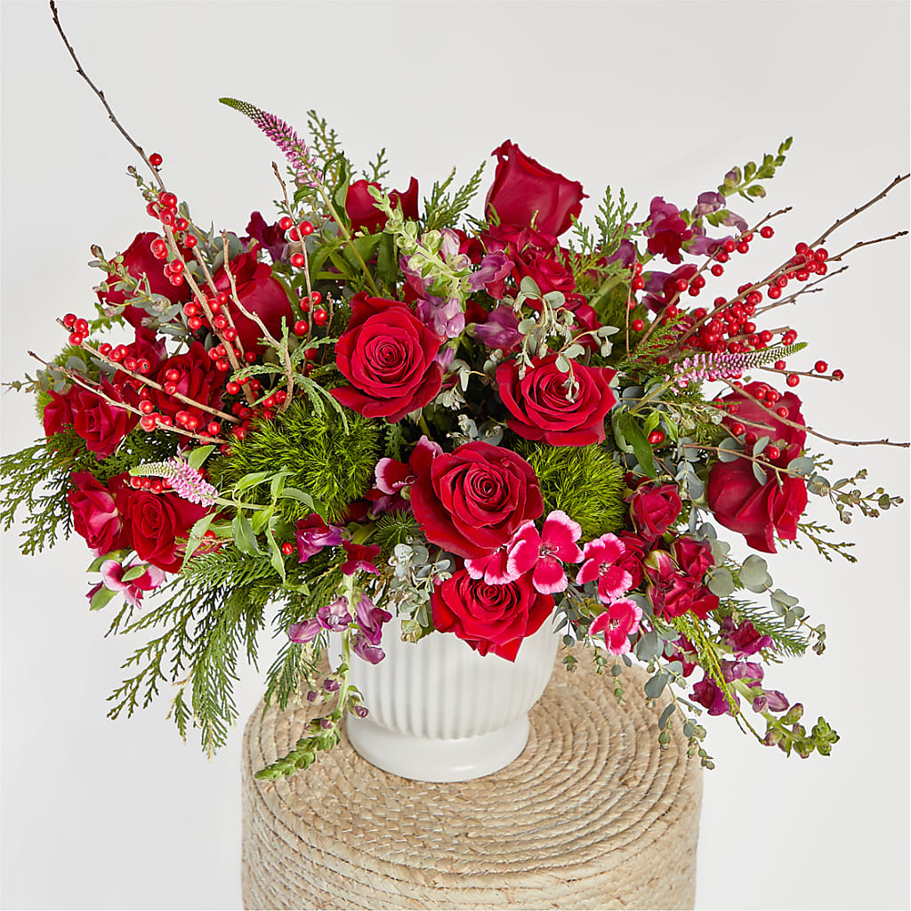 Big Red Bow Bouquet –  Panda Flowers Canada Inc, Calgary AB
