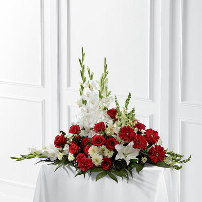 Crimson & White Arrangement –  Panda Flowers Canada Inc, Calgary AB