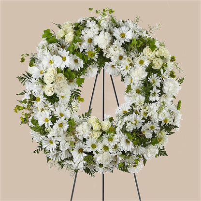 Faithful Wishes Wreath –  Panda Flowers Canada Inc, Calgary AB