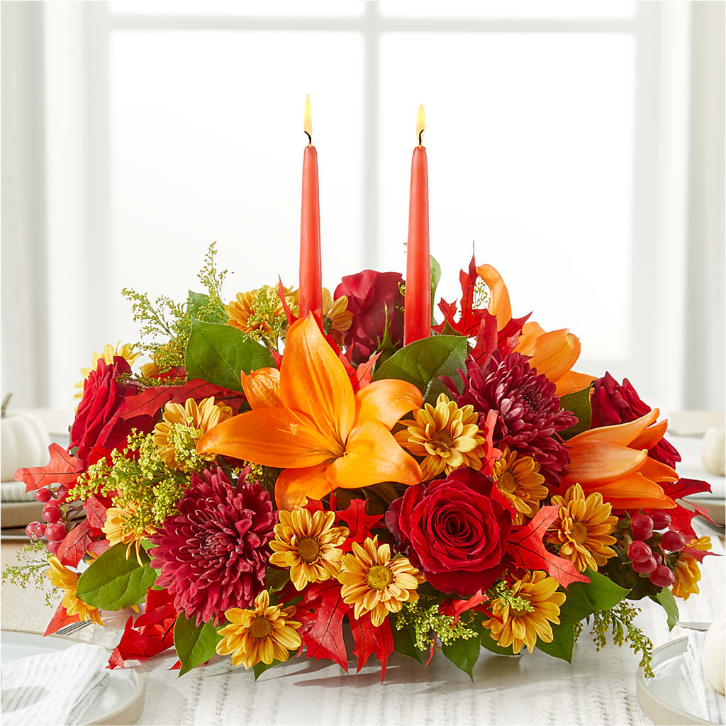 Autumn's Embrace Centerpiece –  Panda Flowers Canada Inc, Calgary AB